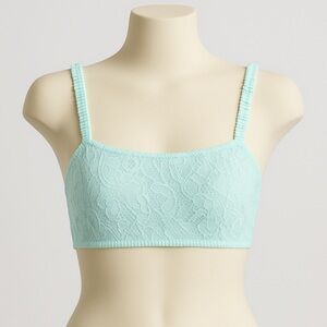 NWT Aerie Mint Green Lace Bandeau Bralette Womens Size Small